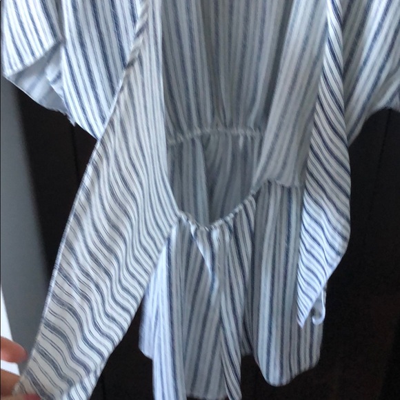 NWT blue and white stripe romper - Picture 3 of 5